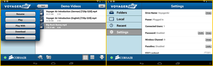 App Mobile Corsair